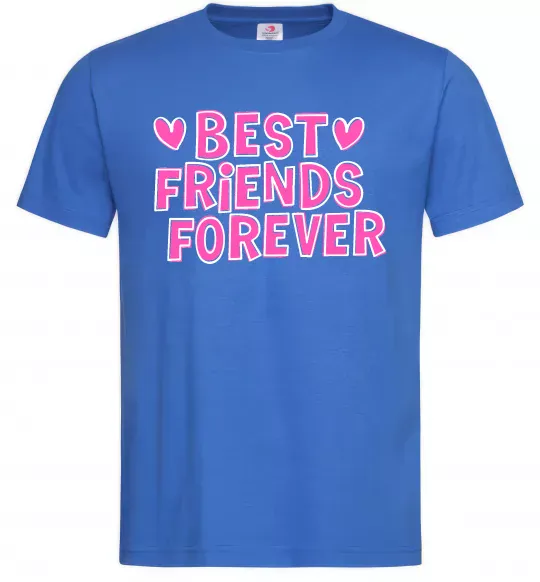 Чоловіча футболка Best friends forever Яскраво-синій фото