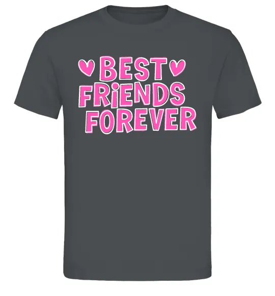 Чоловіча футболка Best friends forever Графіт фото