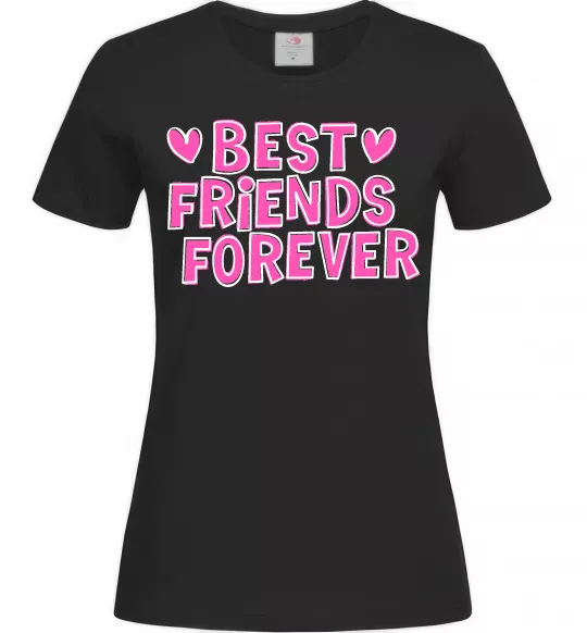 Женская футболка Best friends forever Черный фото
