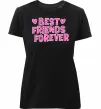 Жіноча преміум футболка Best friends forever Чорний фото