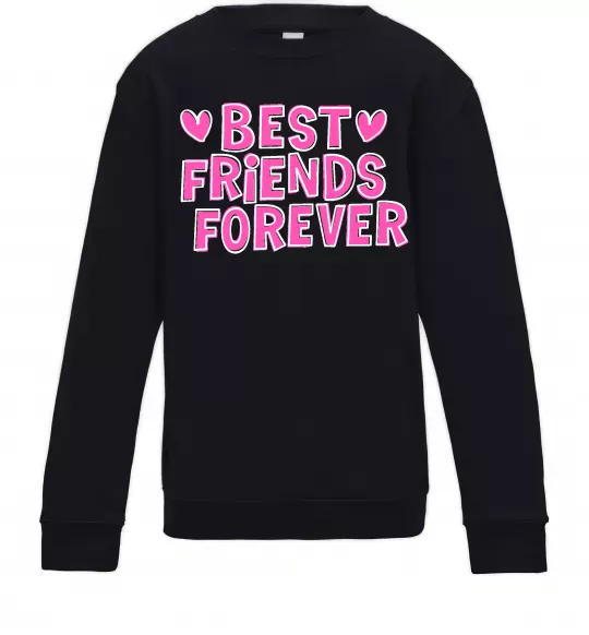 Дитячий світшот Best friends forever Чорний фото