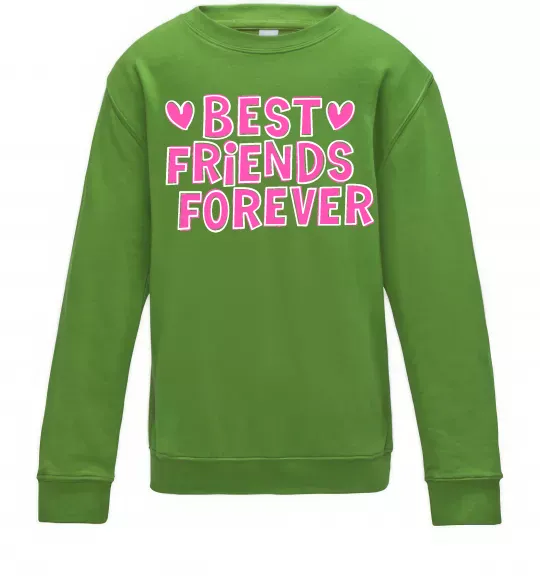 Дитячий світшот Best friends forever Лаймовий фото