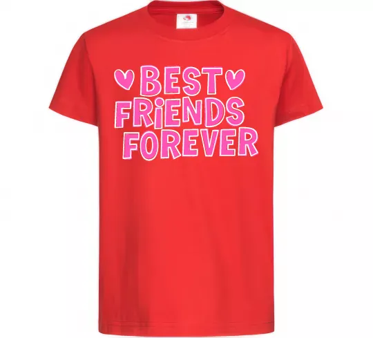 Детская футболка Best friends forever Красный фото
