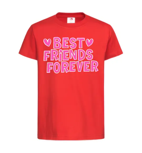 Детская футболка Best friends forever Красный фото