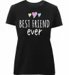 Женская премиум футболка Best friend ever Черный Женская премиум футболка Best friend ever Черный фото
