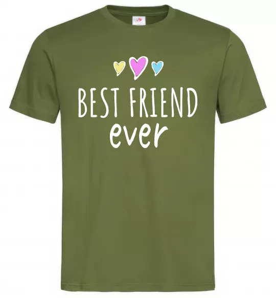 Чоловіча футболка Best friend ever Оливковий фото