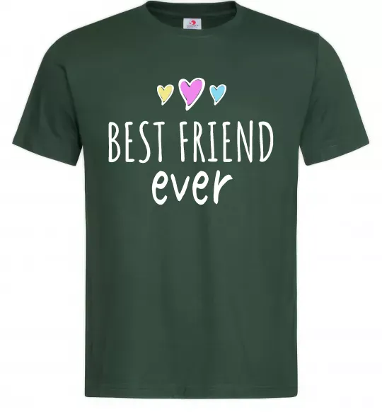 Чоловіча футболка Best friend ever Темно-зелений фото