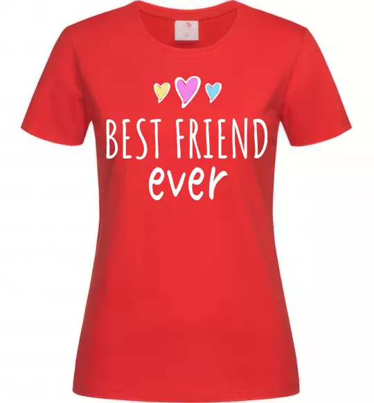 Женская футболка Best friend ever Красный фото