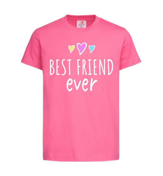 Детская футболка Best friend ever Ярко-розовый фото
