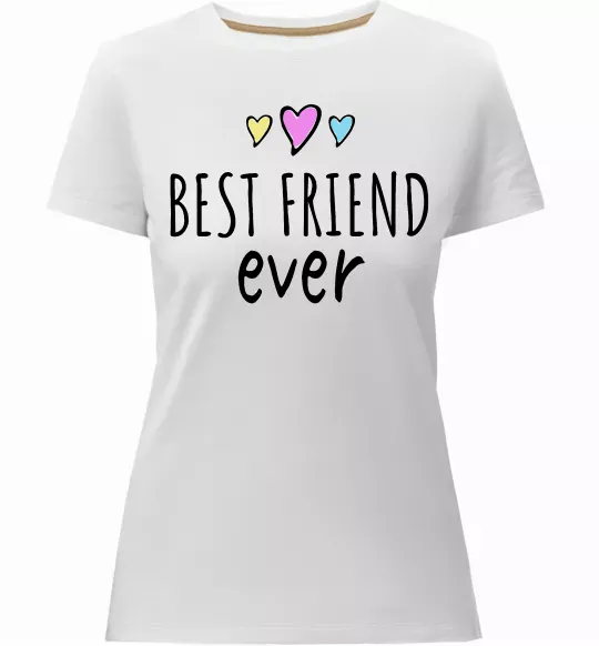 Женская премиум футболка Best friend ever Белый фото