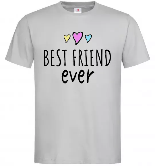 Чоловіча футболка Best friend ever Сірий фото