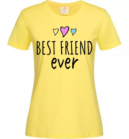 Женская футболка Best friend ever Лимонный фото