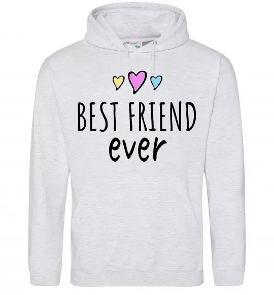 Жіноча толстовка (худі) Best friend ever Сірий меланж фото