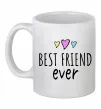 Чашка керамическая Best friend ever Белый фото