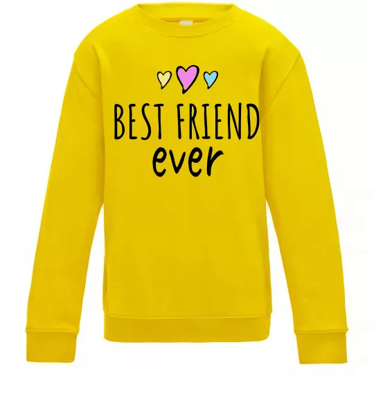 Детский Свитшот Best friend ever Солнечно желтый фото