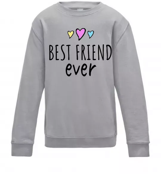 Детский Свитшот Best friend ever Серый меланж фото