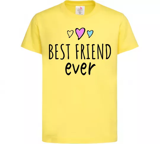 Дитяча футболка Best friend ever Лимонний фото