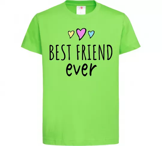 Дитяча футболка Best friend ever Лаймовий фото