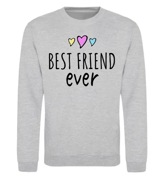 Світшот Best friend ever Сірий меланж фото