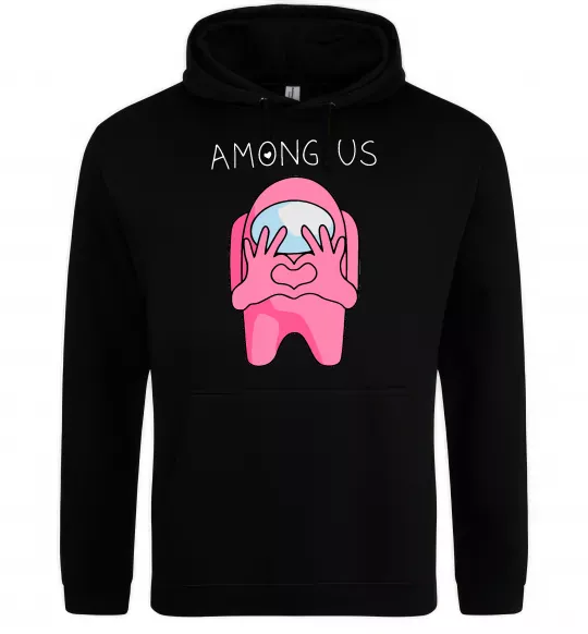 Жіноча толстовка (худі) Among us heart Чорний фото
