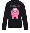 Детский Свитшот Among us heart Черный фото