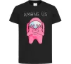 Дитяча футболка Among us heart Чорний фото