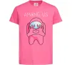 Дитяча футболка Among us heart Яскраво-рожевий фото