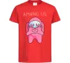 Дитяча футболка Among us heart Червоний фото