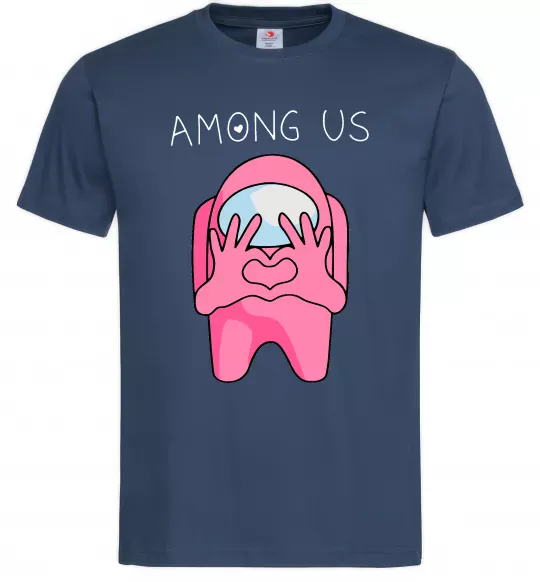 Чоловіча футболка Among us heart Темно-синій фото
