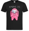 Чоловіча футболка Among us heart Чорний фото