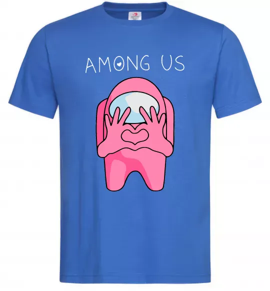 Чоловіча футболка Among us heart Яскраво-синій фото
