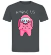 Чоловіча футболка Among us heart Графіт фото