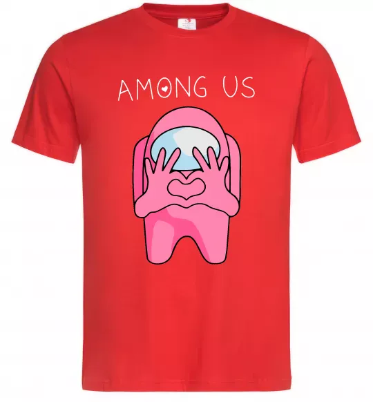 Чоловіча футболка Among us heart Червоний фото