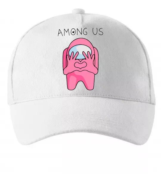 Кепка Among us heart Белый фото