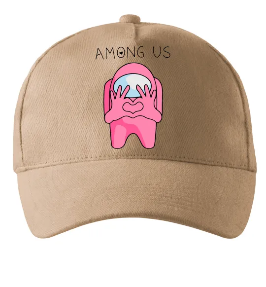 Кепка Among us heart Песочный фото