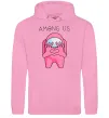 Женская толстовка (худи) Among us heart Розовый фото