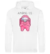 Жіноча толстовка (худі) Among us heart Білий фото