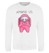 Свитшот Among us heart Белый фото