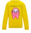 Детский Свитшот Among us heart Солнечно желтый фото