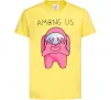 Дитяча футболка Among us heart Лимонний фото