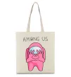 Эко-сумка Among us heart Бежевый фото