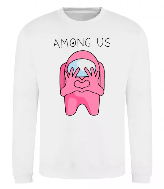 Світшот Among us heart Білий фото