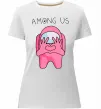 Жіноча преміум футболка Among us heart Білий Жіноча преміум футболка Among us heart Білий фото