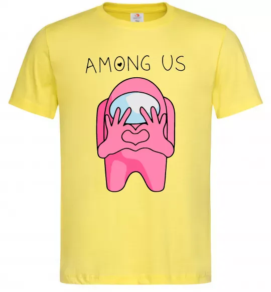 Чоловіча футболка Among us heart Лимонний фото