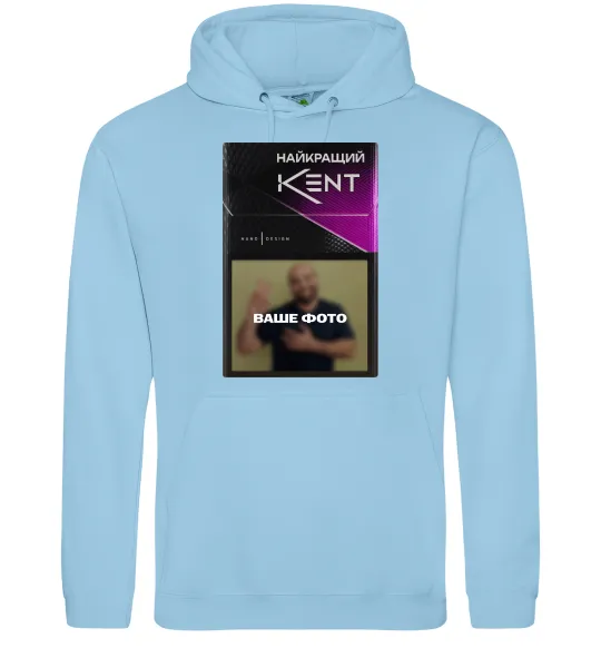 Чоловіча толстовка (худі) Найкращий KENT Блакитний фото