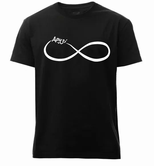 Мужская премиум футболка Друзі Черный фото