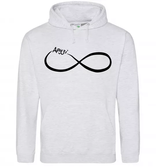 Мужская толстовка (худи) Друзі Серый меланж фото