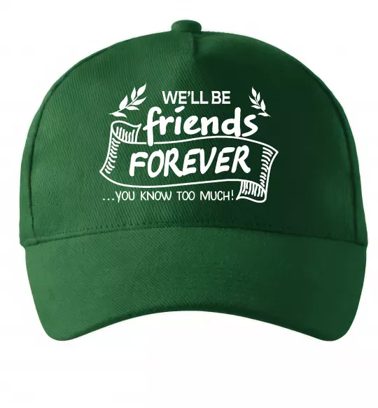 Кепка We`ll be friend forever Темно-зеленый фото