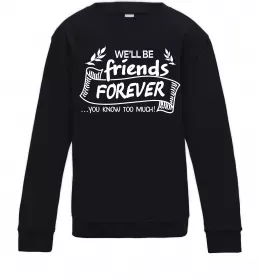 Детский Свитшот Among us heart Черный фото