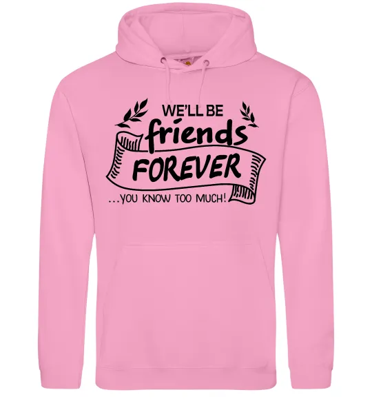 Мужская толстовка (худи) We`ll be friend forever Розовый фото